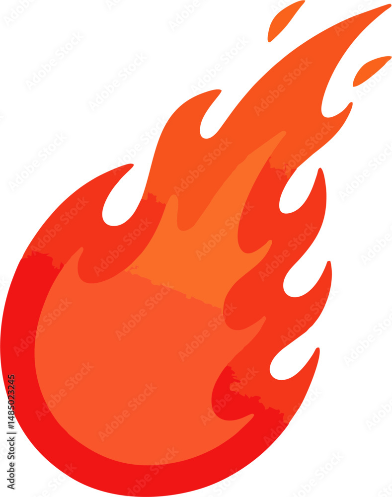 Vector fireball in shockwave effect – stylized energy burst icon Vector fireball in shockwave effect – stylized energy burst icon