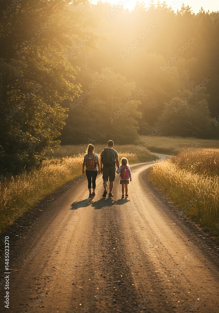 Fototapeta premium Golden Hour Wanderlust