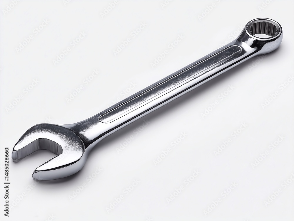 Wrench on white background. Close-up image. Wrench on white background. Close-up image.