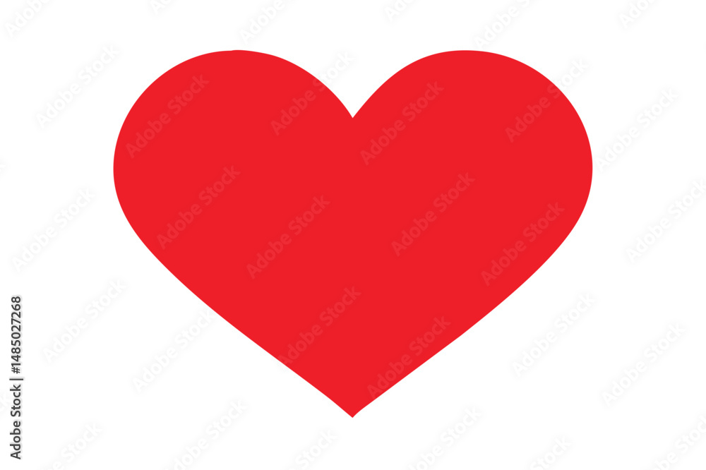 Simple Red Heart Shape Icon for Love Valentines Day Design Simple Red Heart Shape Icon for Love Valentines Day Design