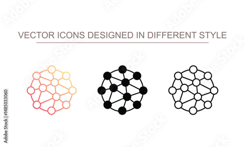 Nano technology icon design with white background stock illustration