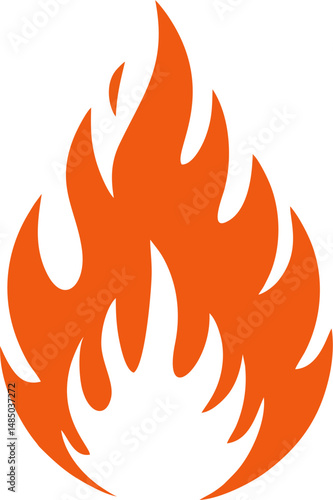 Professional fireball icon with sharp flame tips – logo vector for heat or power brands