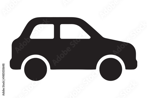 Simple black silhouette of a car.