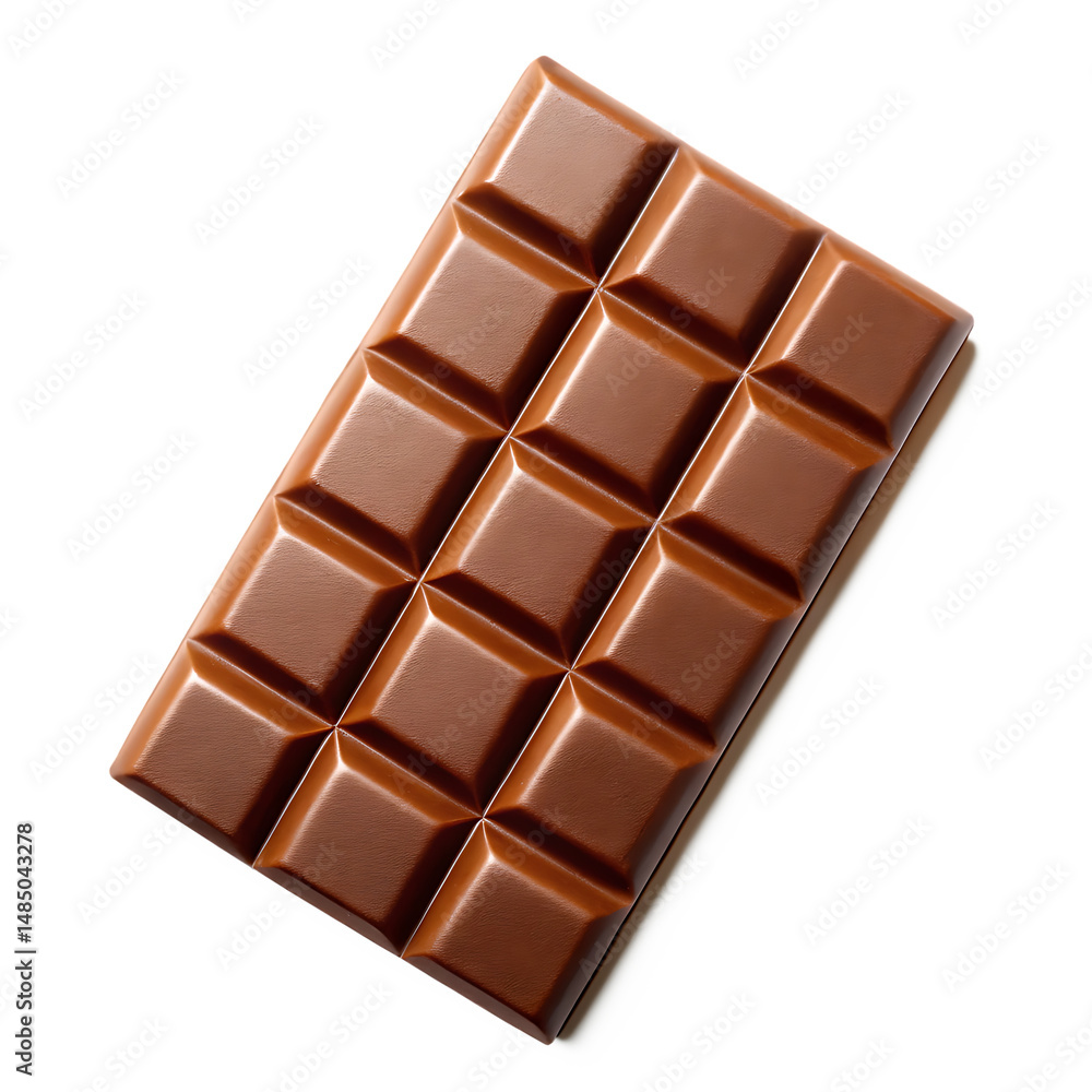 Milk chocolate bar isolated on a white background png Milk chocolate bar isolated on a white background png