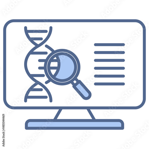 Genetic Test Blue Icon
