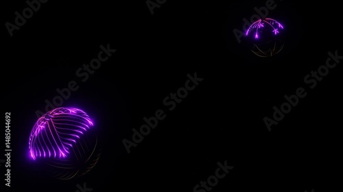 Animierte Lichtstrahlen und Reflexionen.