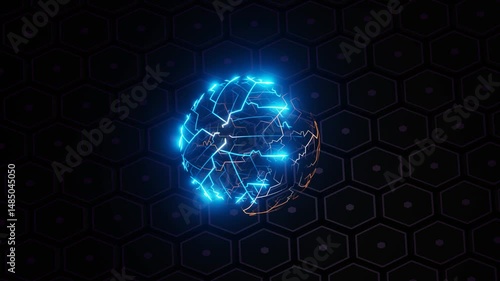 Animierte Lichtstrahlen und Reflexionen.