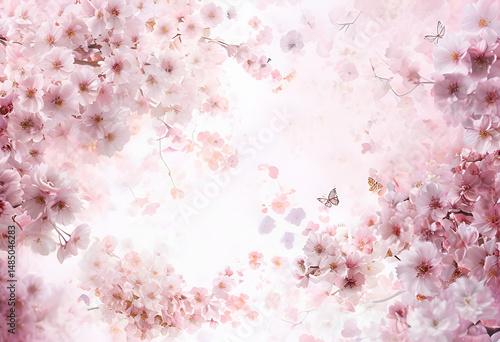 pink cherry blossom background