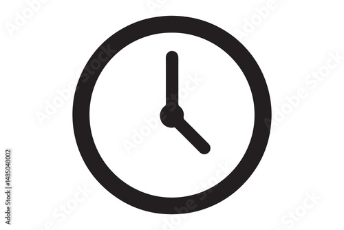 Simple Clock Icon Representing Time