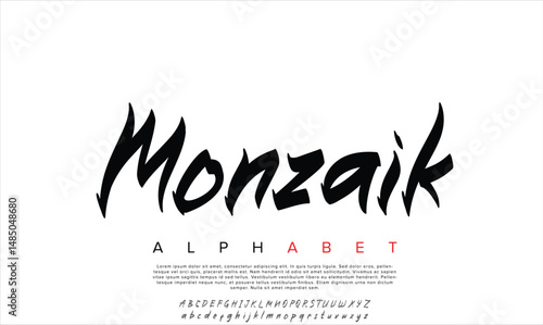 Luxury Monzaik Regular alphabet letters font for logo