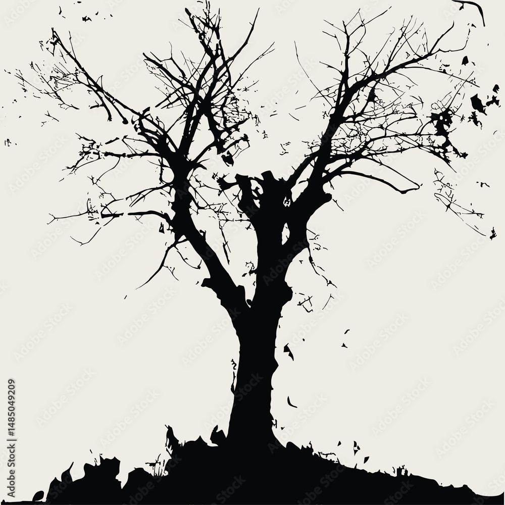 Fototapeta premium silhouette of a tree
