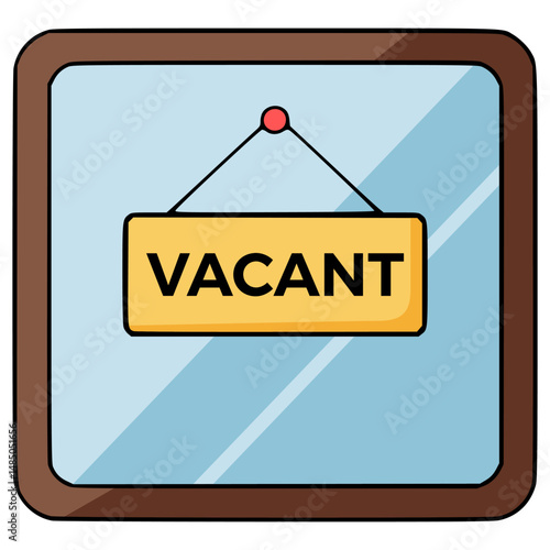 job vacant open position hiring flat color vector illustration template design