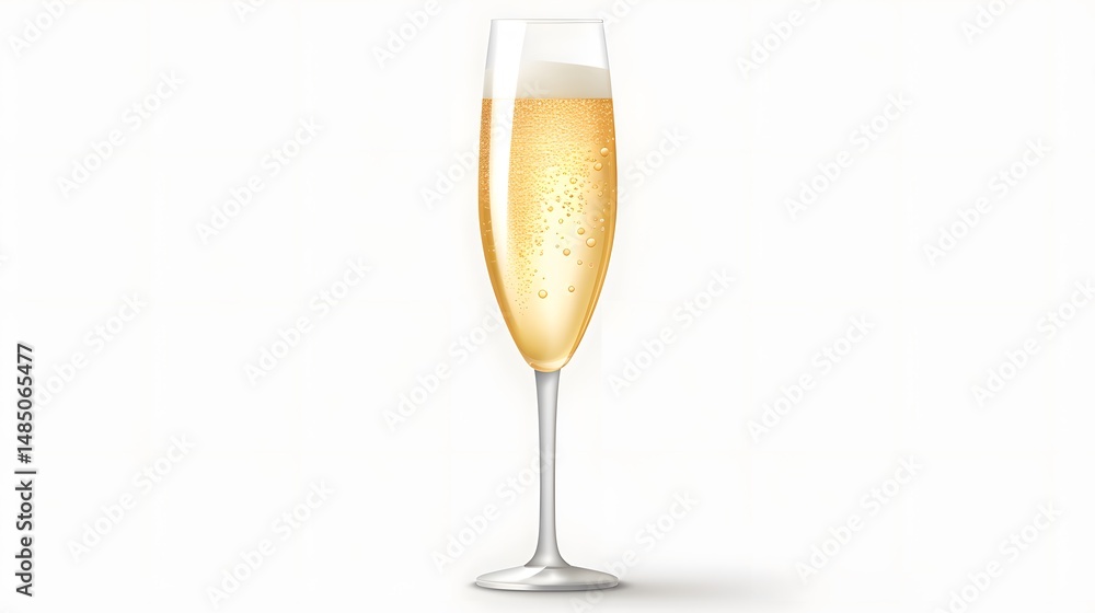 Champagne Glass Flat Vector Illustration Logo Icon Design for Celebratory Events Champagne Glass Flat Vector Illustration Logo Icon Design for Celebratory Events