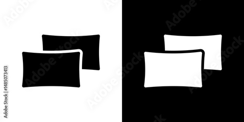 Pillow icon vector design template elegant style