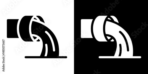 Wastewater icon vector design template elegant style
