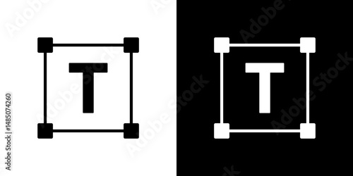Text icon vector design template elegant style