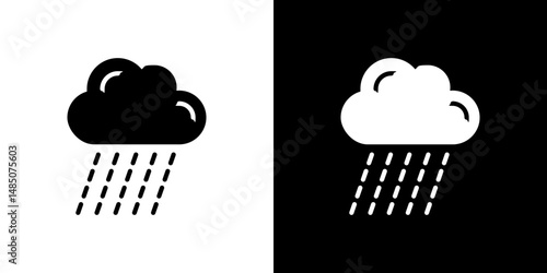 Rain icon vector design template elegant style