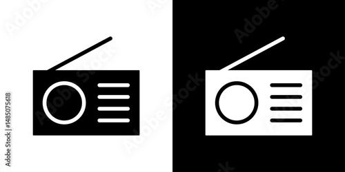 Radio icon vector design template elegant style