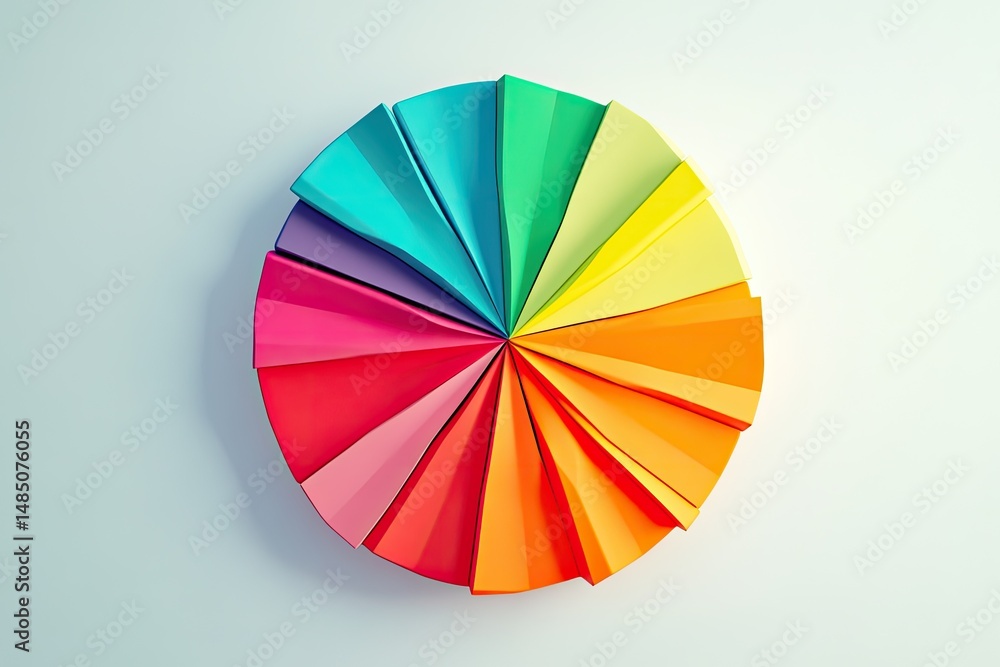 Obraz premium Colorful pie chart graphic design