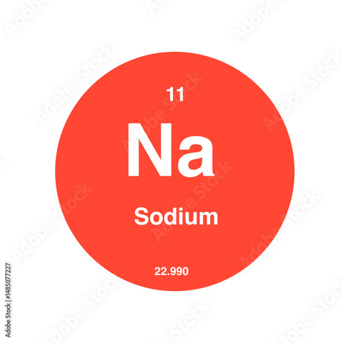 sodium periodic vector isolated on transparent background