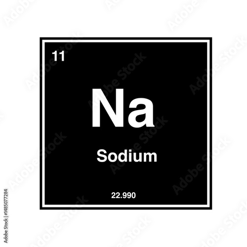 sodium periodic vector isolated on transparent background