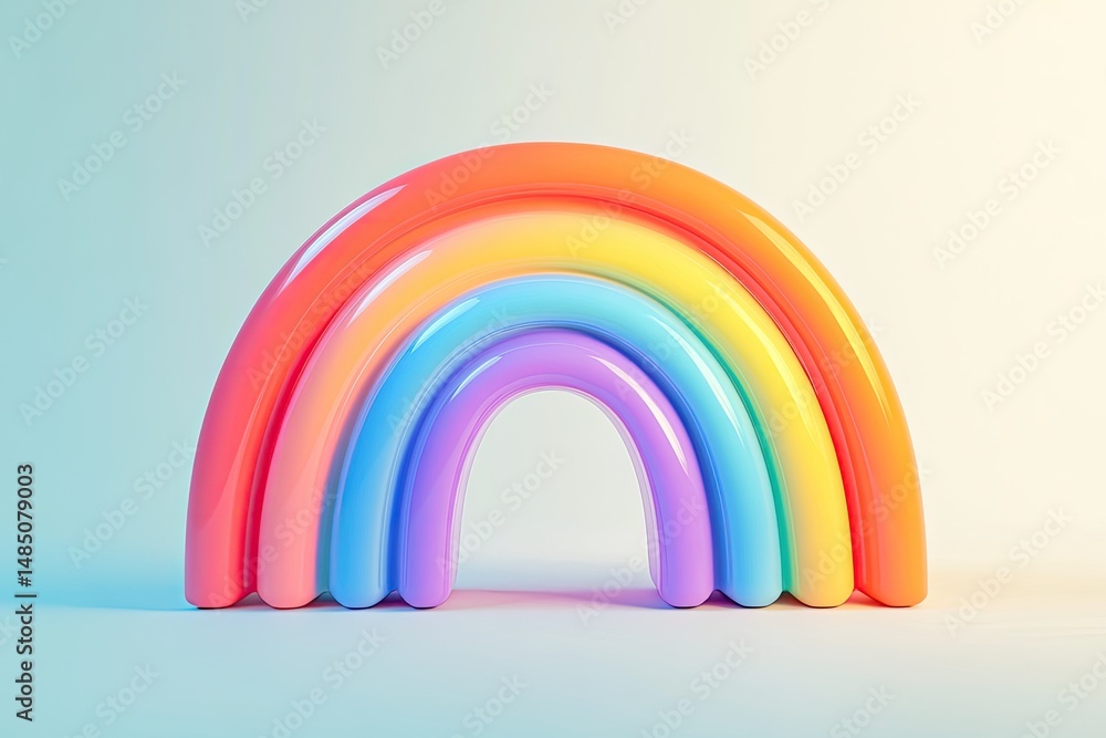 Fototapeta premium Playful rainbow arch, vibrant colors