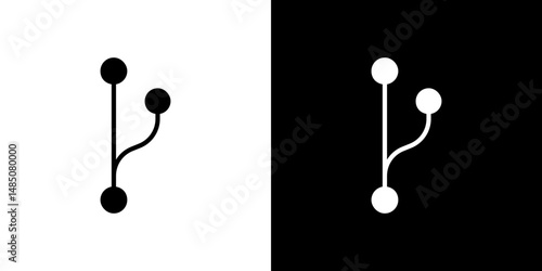 Code branch icon vector design template elegant style