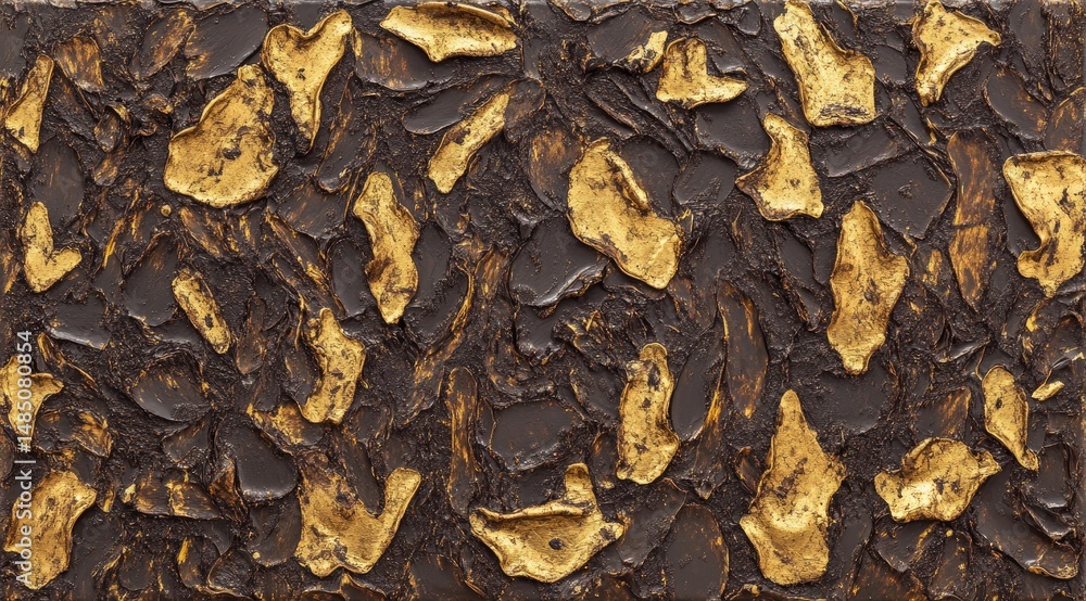 Textured dark brown and gold abstract painting Textured dark brown and gold abstract painting