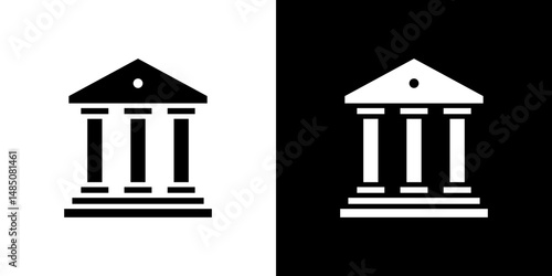 Bank icon vector design template elegant style
