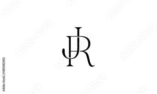JR initial letter, monogram logo