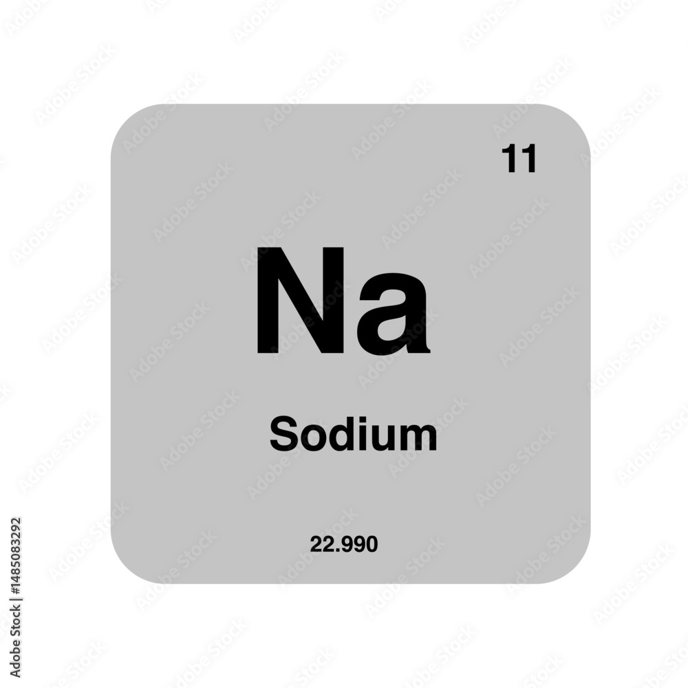 sodium periodic vector isolated on transparent background sodium periodic vector isolated on transparent background