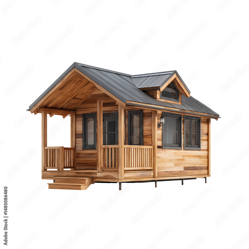 Tiny House Isolated on a White Background Tiny House Isolated on a White Background