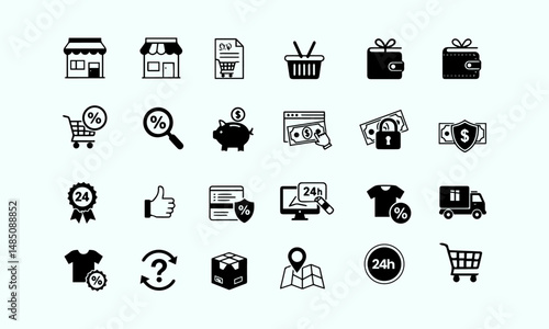 Online Shopping Icons Set