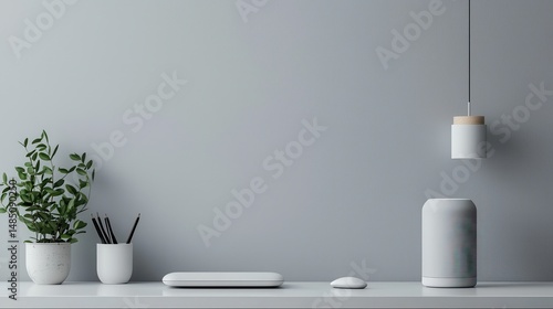 Wallpaper Mural Tranquil and elegant minimalist home decor with modern interior design elements including concrete wood and ceramic accents Torontodigital.ca