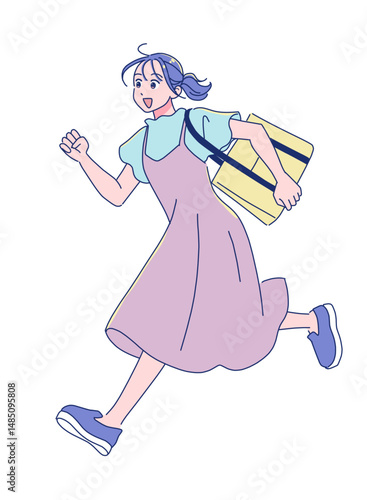アニメタッチの可愛い女子生徒