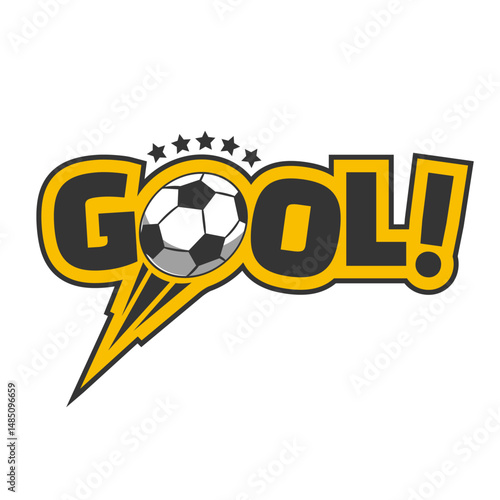 gool soccer ball. Football design