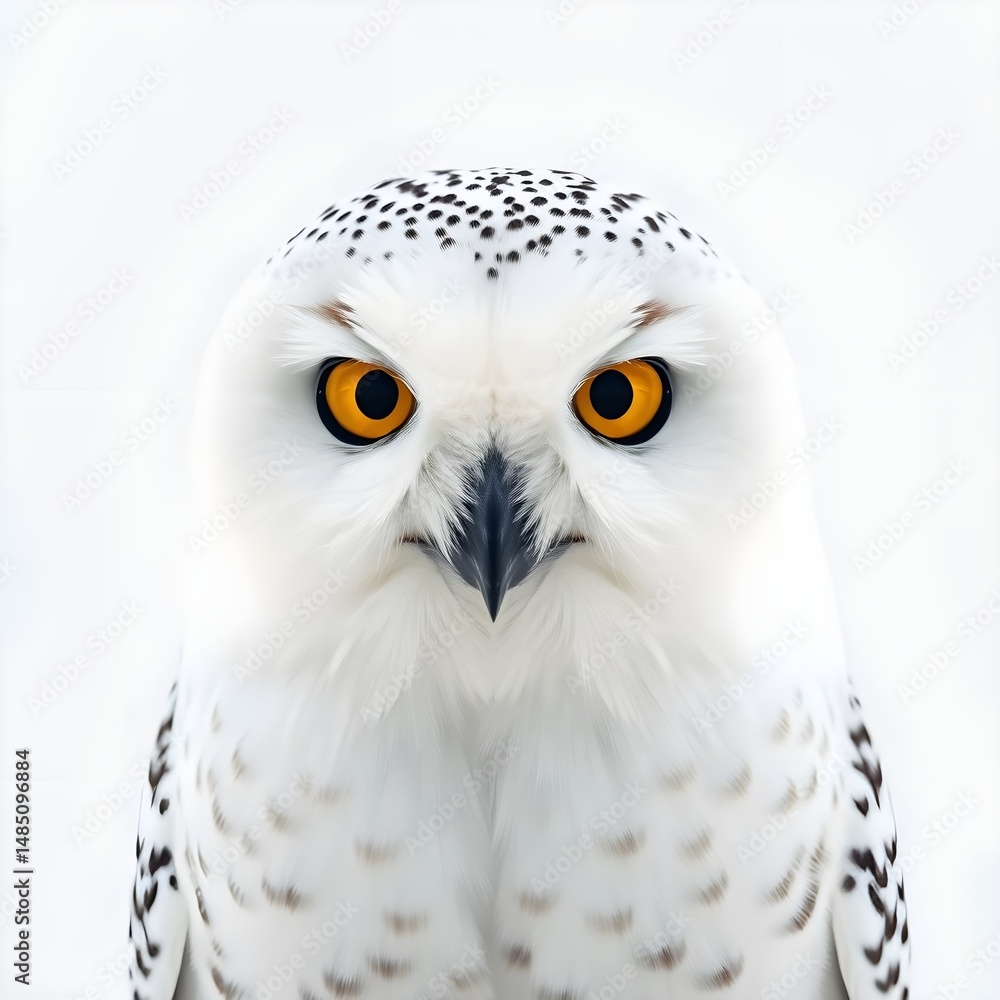Obraz premium A profile picture of a white owl.