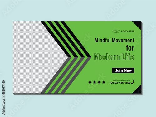 Editable Fitness YouTube Thumbnail Design for Channels
