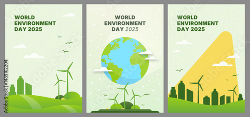 World Environment Day Poster Template with Nature Theme