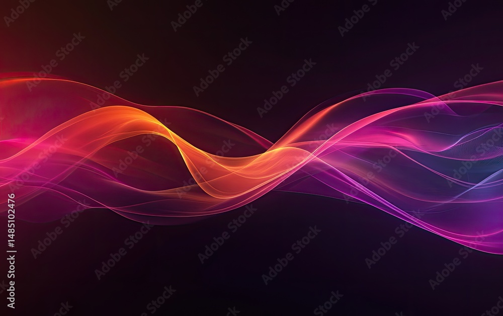 Naklejka premium Abstract flowing waves of vibrant color