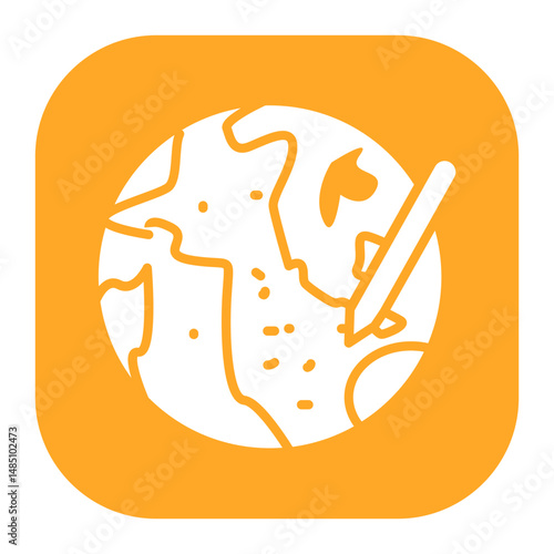 Globe and Pen Icon