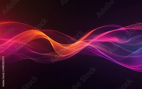 Abstract flowing waves of vibrant color