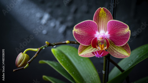 Red and yellow orchid