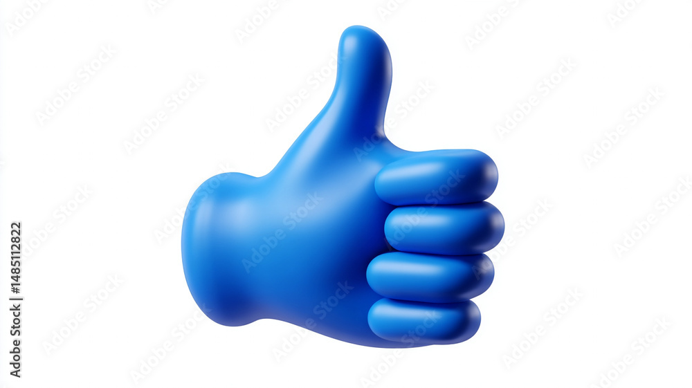 3D like icon. Thumbs up. 3D like icon. Thumbs up.