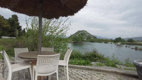 panorama of  Shkodra lake in Albania