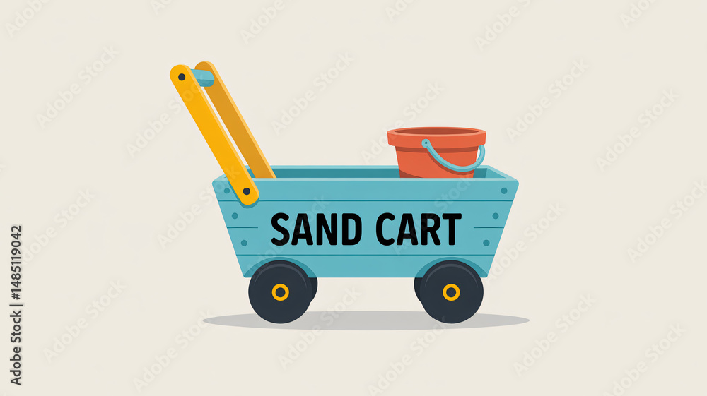 Sand Cart Icon Sand cart illustration children s toy symbol
