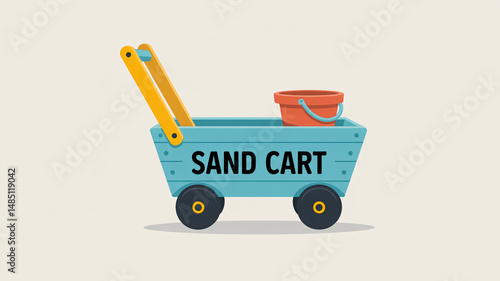 Obraz na płótnie Sand Cart Icon Sand cart illustration children s toy symbol w salonie