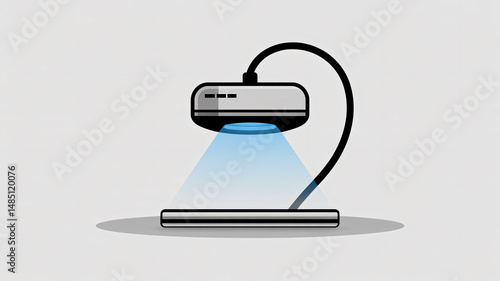 Obraz na płótnie Scanner vector silhouette icon ideal for business office or remote work graphics w salonie