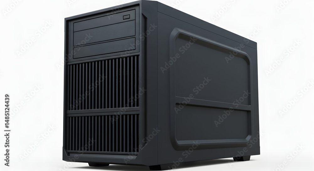 Sleek Black Desktop Computer Tower Powerful & Compact PC Design Sleek Black Desktop Computer Tower Powerful & Compact PC Design