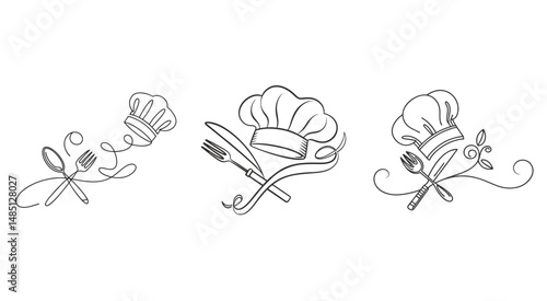 Chef Hat and Cutlery Design